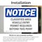 Signmission Classified Area Vehicle Entry Permit Required OSHA Notice Sign, Vinyl Decal, 10in W x 7in L, 2PK OS-2PACK-NS-D-710-L-10606 - alternate 3
